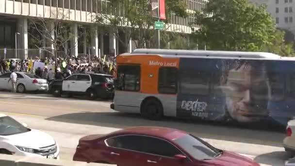 Метро Автобус Лос Анджелесе — стоковое видео