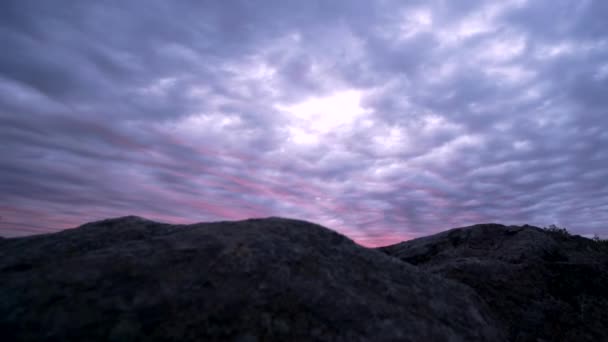 Orage Approche Faible Angle Nuage Violet Timelapse — Video