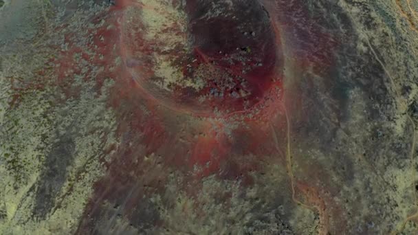 Cinder Cone Volcano George Utah Overhead Drone Shot One Cinder — Stock video