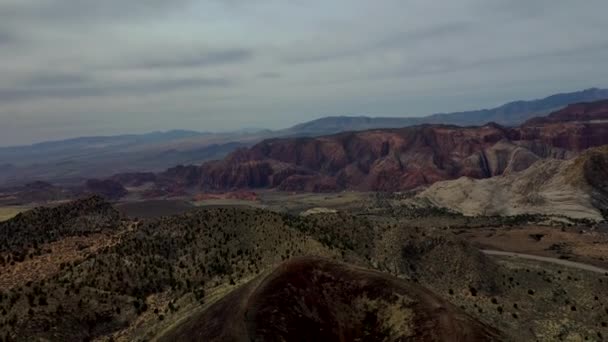 Cinder Cone Volcano George Utah Reveal Drone Shot One Cinder — Vídeo de Stock