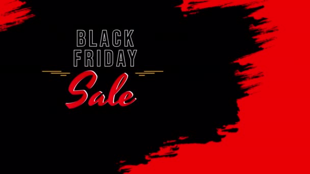 Banner Animado Black Friday Con Botón Shop Now Diseño Negro — Vídeo de stock