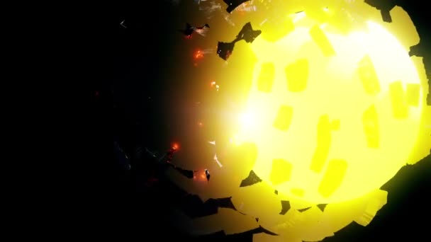 Hochwertige Animation Der Explodierenden Erde — Stockvideo
