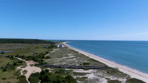 Pohled Dokonalou Krajinu Modré Bezmračné Nebe Atlantský Oceán Národní Rezerva — Stock video