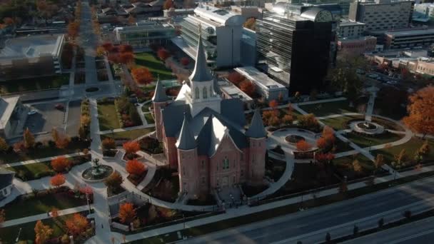 Provo City Center Templo Lugar Adoración Para Religión Mormona Sud — Vídeos de Stock