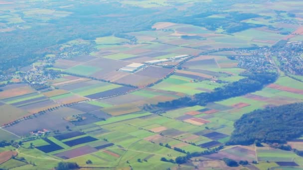 Almanya Münih Kırsal Kesiminde Tarım Tarlaları Uçak Görüntüsü — Stok video