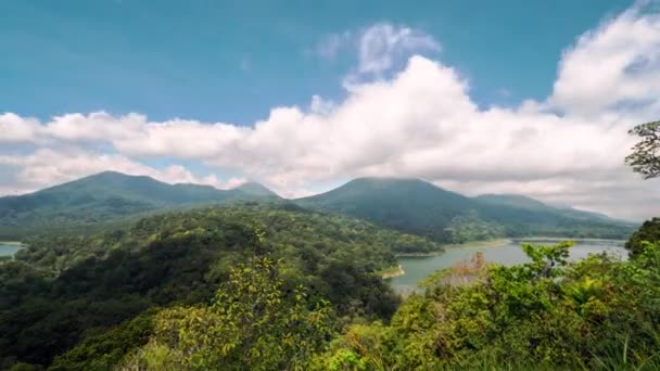 Yağmur Ormanlarının Üzerindeki Bulutların Dönüşümlü Zaman Çizelgesi Endonezya Bali Deki — Stok video