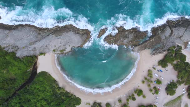 Пляж Мар Чикита Видом Сверху Дрон — стоковое видео