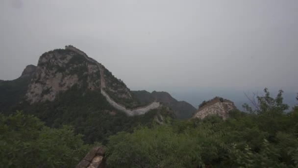 Great Wall China North Beijing — Stock Video