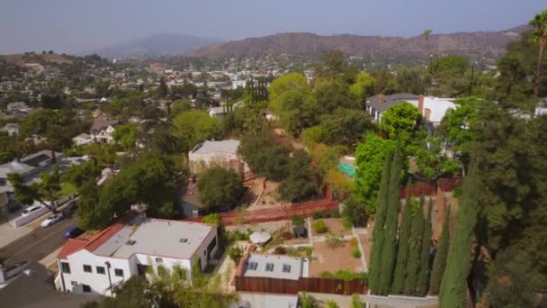 Pull Back Houses Eagle Rock Neighborhood Los Angeles California Beautiful — Stock Video