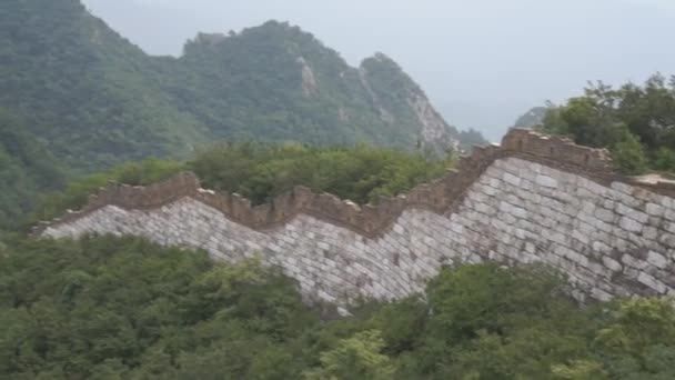 Caminhando Pela Grande Muralha Jiankou China Norte Pequim — Vídeo de Stock