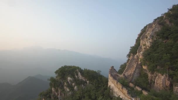 Magnífica Vista Jiankou Gran Muralla Salvaje China — Vídeo de stock
