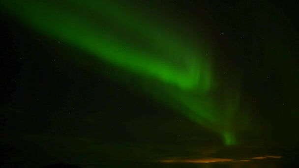 Magnífica Vista Las Auroras Boreales Plano Amplio — Vídeos de Stock