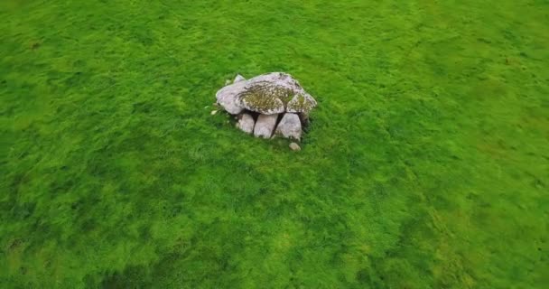 Haroldstown Dolmen Drone Pov Tiro — Vídeo de Stock