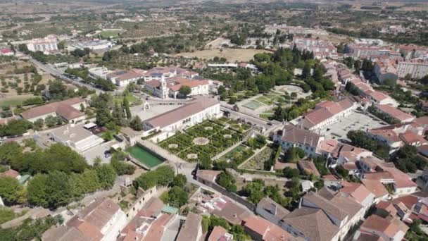 Castelo Branco Historisch Centrum Portugal Panoramisch Uitzicht Vanuit Lucht — Stockvideo