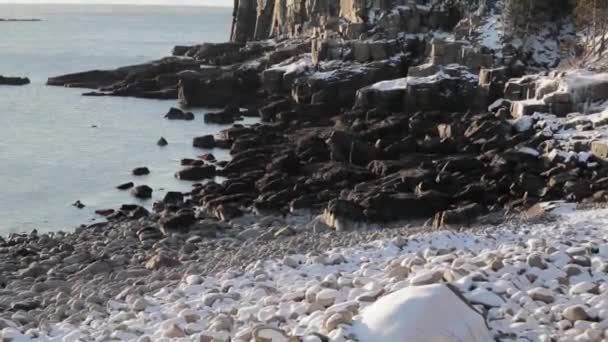 Costa Rocciosa Frastagliata Del Maine Nel Parco Nazionale Dell Acadia — Video Stock
