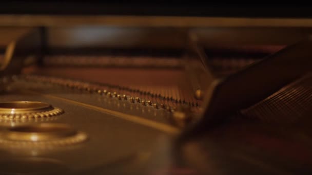正在弹奏的钢琴里面 — 图库视频影像
