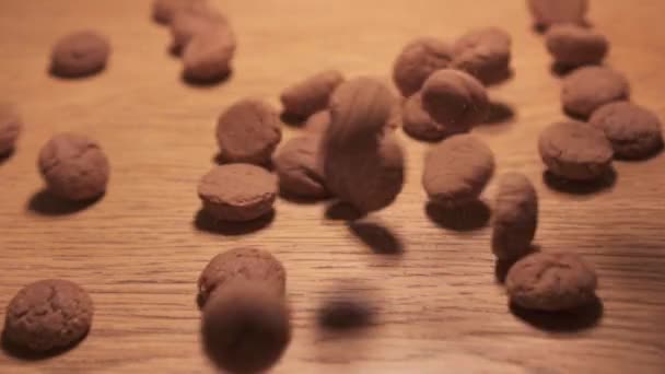 シンタクラースクッキー オランダでの祝いのための伝統的な食べ物 — ストック動画