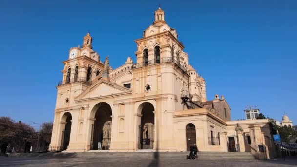 Dolly Toma Una Catedral Córdoba Nuestra Señora Asunción Con Diseño — Vídeo de stock