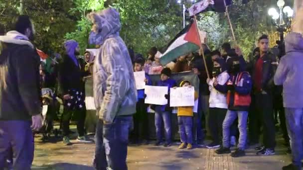 Manifestation Pour Les Droits Des Réfugiés Dans Les Rues Athènes — Video