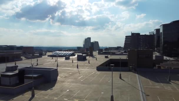 Aerial View Sandton City Empty Rooftop Johannesburg South Africa — Stock Video