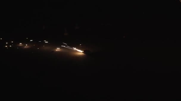 Reverse Vídeo Shot Cracker Known Chakra Chakri Rotating Ground Bursting — Vídeo de Stock