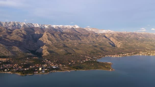 Panorama Parque Nacional Velebit Norte Paklenica Croácia Antena — Vídeo de Stock