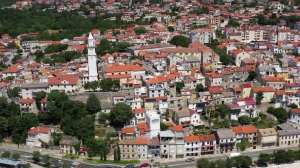 Aerial View Crikvenica Town Kvarner Bay Region Croatia Drone Shot — Stock Video