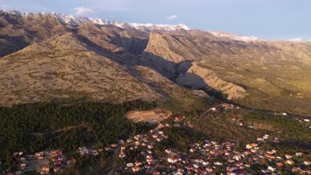 Kanion Paklenica Między Północnym Parkiem Narodowym Velebit Seline Village Słoneczny — Wideo stockowe