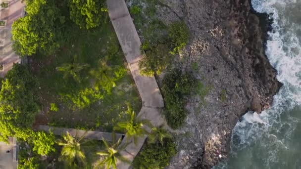 Blick Von Oben Auf Die Südküste Von Santo Domingo Der — Stockvideo