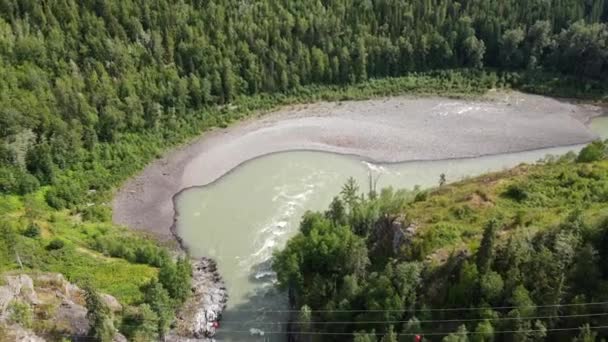 Aerial Drone Footage Revealing Magnificent Mountain Range Northern British Columbia — Stock Video