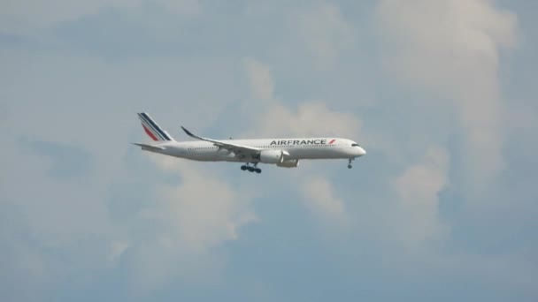 Samolot Air France Latający Pobliżu Lotniska Pearson Toronto Kanada — Wideo stockowe