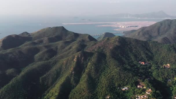 Hongkong Lantau Silvermine Bay Mui Lantau Utsikt Shek Pik Reservoir — Stockvideo