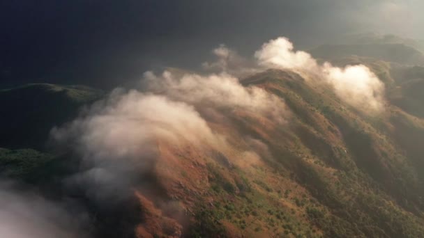 Moody Landschaft Auf Der Insel Lantau Hongkong Sonnenaufgang Landschaft Der — Stockvideo