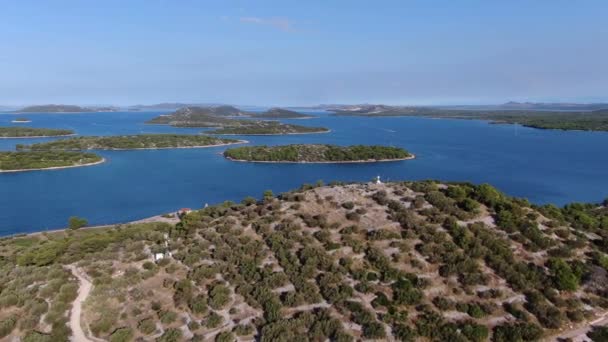 Νησιά Στην Κροατία Φύση Ελευθερία Ωκεανός — Αρχείο Βίντεο