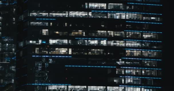 Edificio Fmc Filadelfia Por Noche Con Patrones Luz Led — Vídeos de Stock