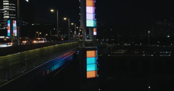 Luces Puente South Street Con Tráfico Schuylkill Expresswar — Vídeos de Stock