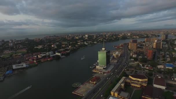 Staden Lagos Delstaten Nigeria — Stockvideo