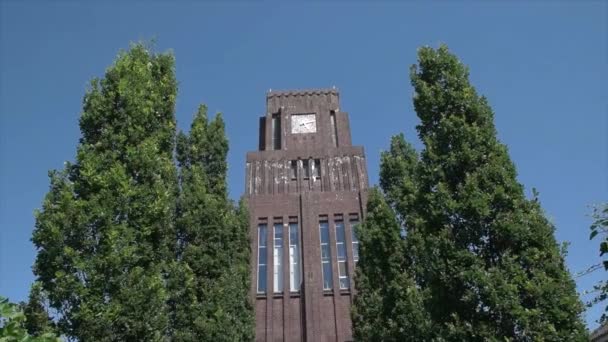Brown Brick Exouter Facade Moordrecht Netherlands Watertoren Water Tower Built — 비디오