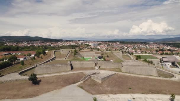 Luftumlaufbahn Über Der Antiken Festung Neutel Portugiesisches Fort Chaves — Stockvideo