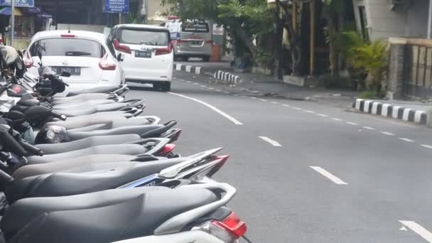 Sanur Road Atmosphere Covid Panemic Μπαλί Ινδονησία Οκτωβρίου 2021 Μοναχικός — Αρχείο Βίντεο