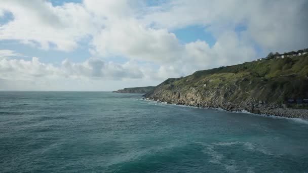 Panorama Delle Scogliere Church Ope Sull Isola Portland Nel Dorset — Video Stock