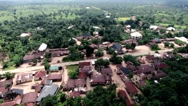 Vista Aérea Comunidad Rural Awa Estado Imo África Occidental Nigeria — Vídeos de Stock