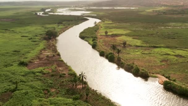 Kwanza Nehri Üzerinde Uçuyor Angola Afrika — Stok video