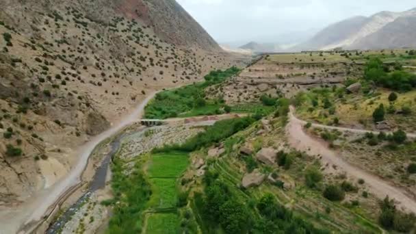 Veduta Aerea Drone Una Natura Rocciosa Natura Fresca Valle Del — Video Stock