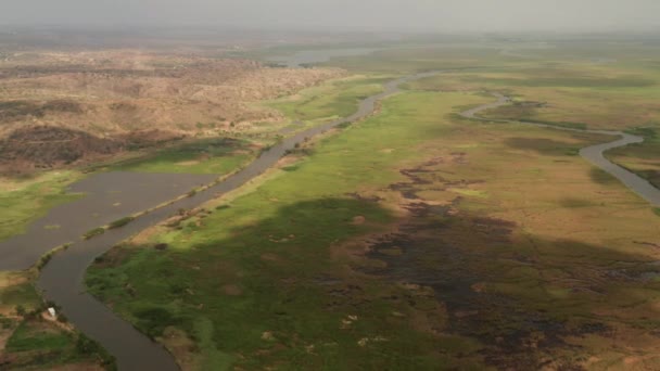 Sobrevolando Río Kwanza Angola África — Vídeo de stock