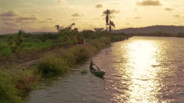 Sobrevolando Río Kwanza Angola África — Vídeos de Stock