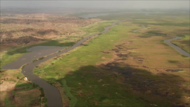 Sobrevoando Rio Kwanza Angola África — Vídeo de Stock