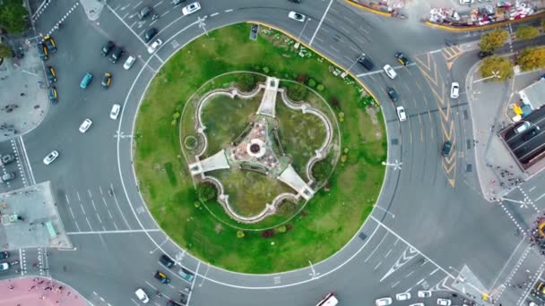 Barcelona Daki Plaa Espanya Meydanı Nın Spanya Meydanı Havadan Görünüşü — Stok video