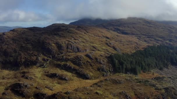 Carlingford Lough Louth Irland Oktober 2021 Drohnenspuren Nach Westen Über — Stockvideo