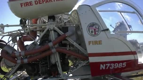 Idade Bombeiros Helicóptero — Vídeo de Stock